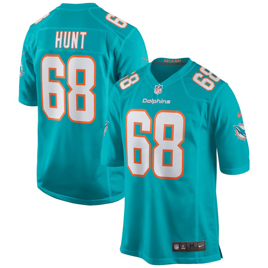 Men Miami Dolphins #68 Robert Hunt Nike Green Game NFL Jersey